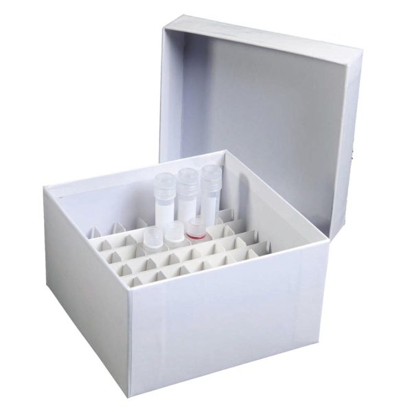 K30-0642 Caixa Fibra De Papelão Para 64 Microtubos De 1,5 Ml A 2 Ml