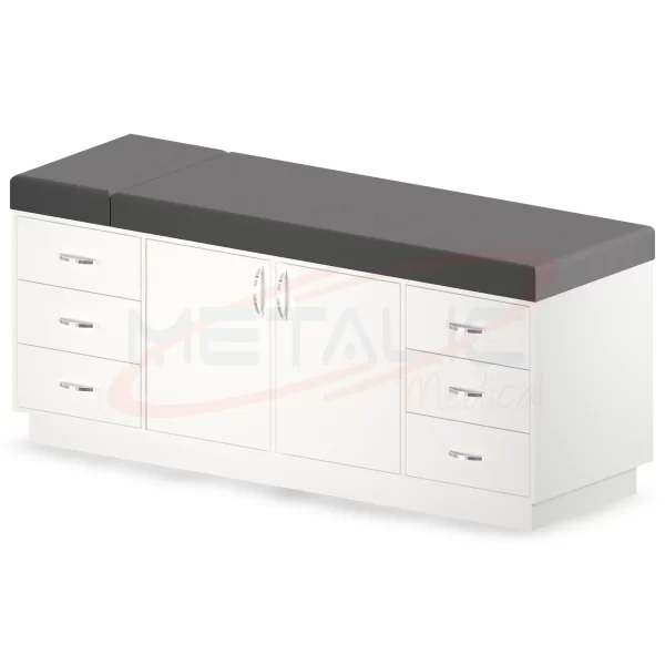 MT 310 - Divã maca clinico luxo com armário MDF - Preto